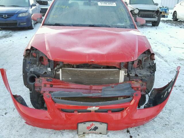 1G1AL55F487292446 - 2008 CHEVROLET COBALT LT RED photo 9