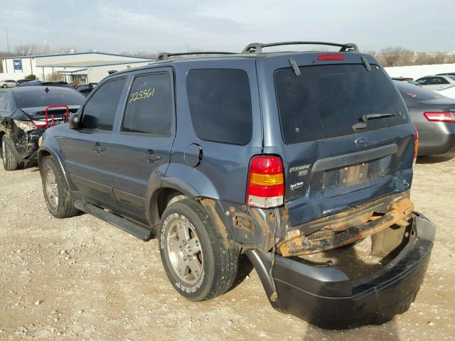 1FMCU03125KA58513 - 2005 FORD ESCAPE XLT BLUE photo 3