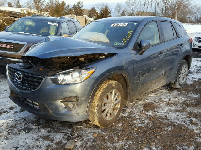 JM3KE4CYXG0697679 - 2016 MAZDA CX-5 TOURI BLUE photo 2