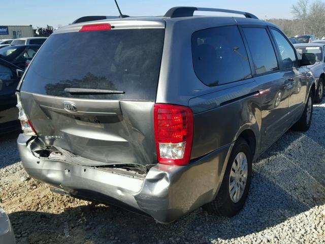 KNDMG4C73B6364250 - 2011 KIA SEDONA LX GRAY photo 4