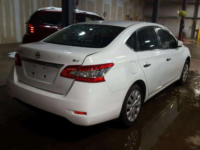 3N1AB7AP9FL669305 - 2015 NISSAN SENTRA S WHITE photo 4