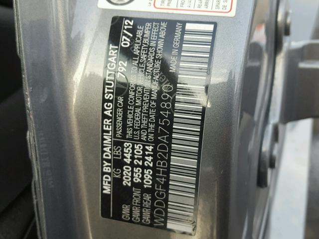 WDDGF4HB2DA754890 - 2013 MERCEDES-BENZ C 250 SILVER photo 10