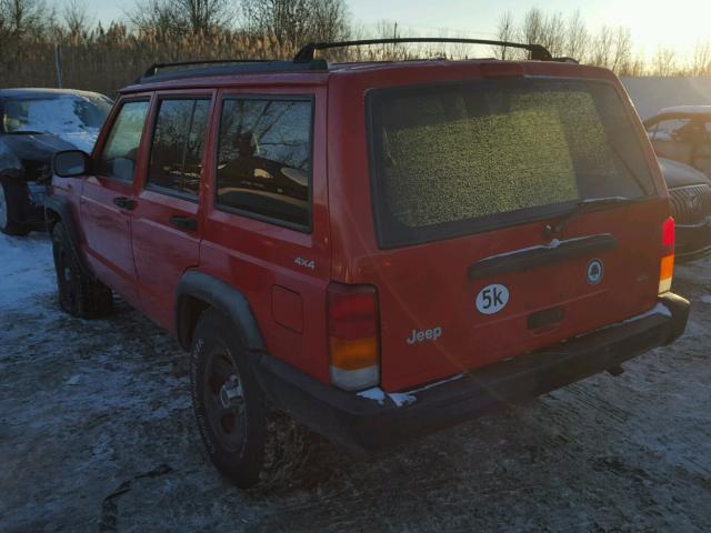 1J4FJ68S5WL184434 - 1998 JEEP CHEROKEE S RED photo 3