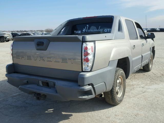 3GNEC13T82G115234 - 2002 CHEVROLET AVALANCHE TAN photo 4