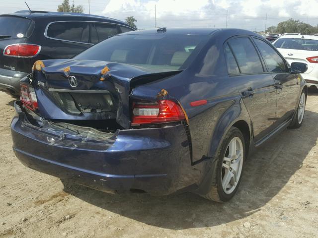 19UUA662X7A030364 - 2007 ACURA TL BLUE photo 4