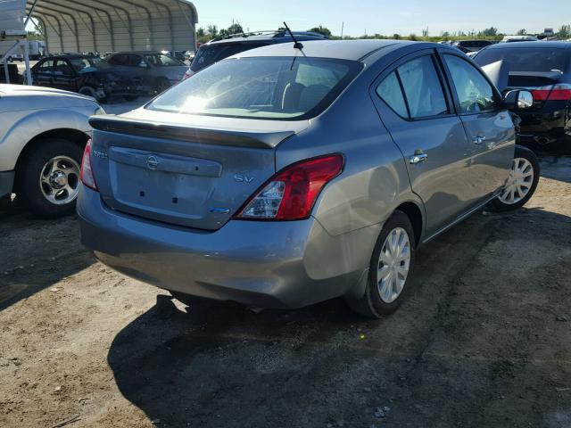 3N1CN7AP3DL866399 - 2013 NISSAN VERSA S SILVER photo 4