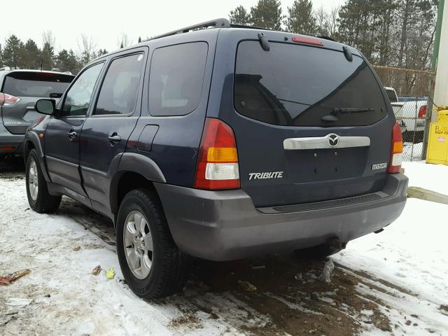 4F2CZ96124KM12745 - 2004 MAZDA TRIBUTE ES 蓝色 照片 3