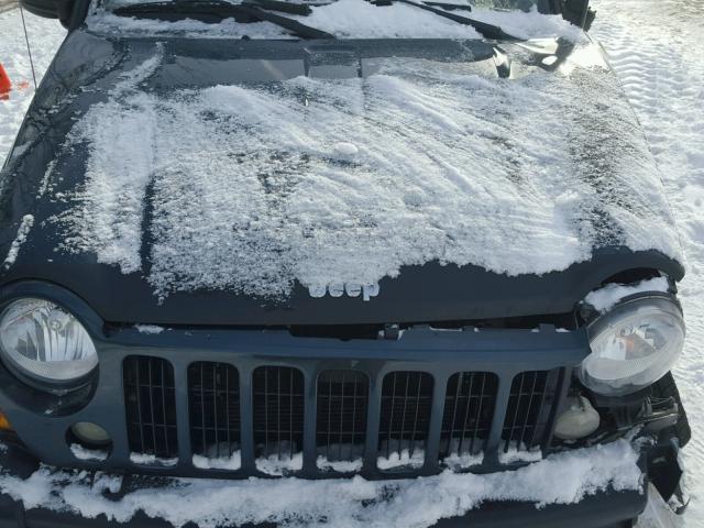 1J4GL48K35W715436 - 2005 JEEP LIBERTY SP GREEN photo 7