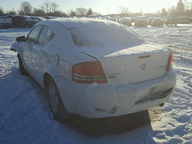 1B3CC4FD4AN160359 - 2010 DODGE AVENGER SX WHITE photo 3