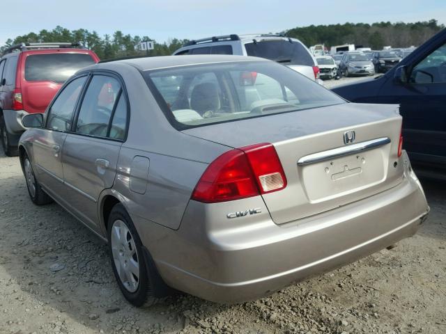 2HGES25731H555993 - 2001 HONDA CIVIC EX BEIGE photo 3