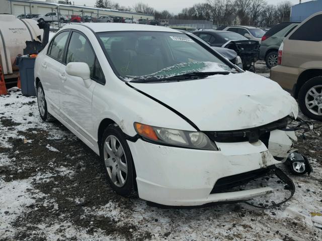 2HGFA16558H356498 - 2008 HONDA CIVIC LX WHITE photo 1