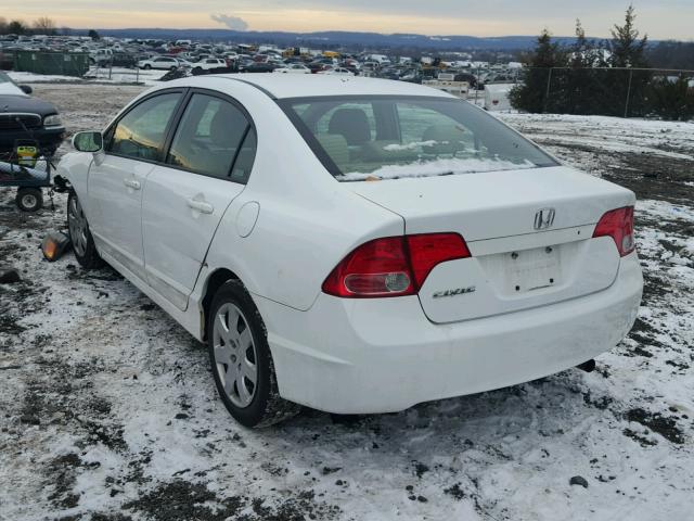 2HGFA16558H356498 - 2008 HONDA CIVIC LX WHITE photo 3