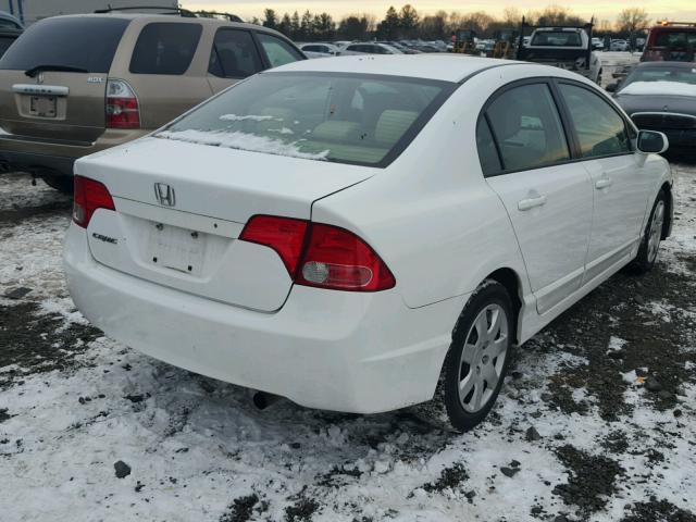 2HGFA16558H356498 - 2008 HONDA CIVIC LX WHITE photo 4