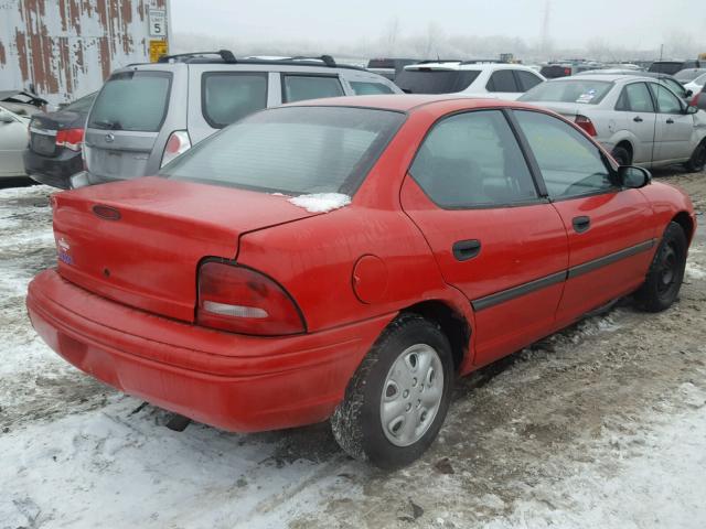 1B3ES27C3TD592746 - 1996 DODGE NEON RED photo 4