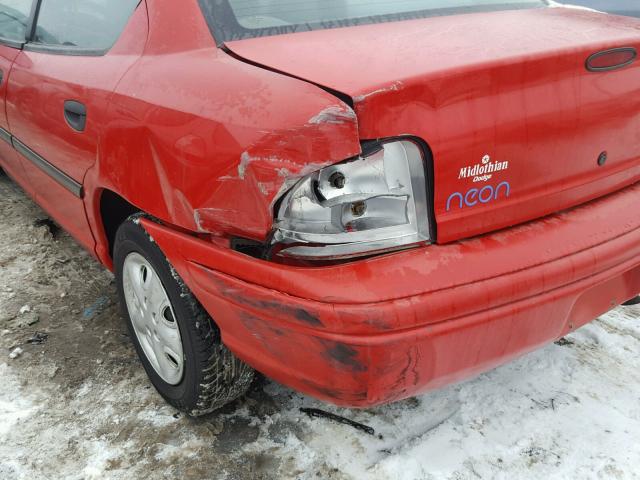 1B3ES27C3TD592746 - 1996 DODGE NEON RED photo 9