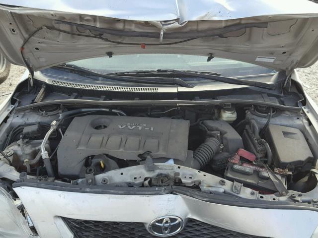 1NXBU40E89Z098017 - 2009 TOYOTA COROLLA BA SILVER photo 7