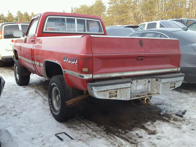 1GCEV14K7HF333636 - 1987 CHEVROLET V10 RED photo 3