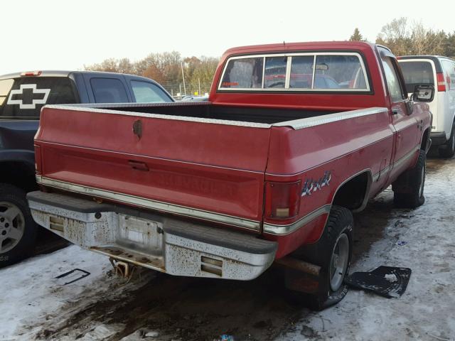 1GCEV14K7HF333636 - 1987 CHEVROLET V10 RED photo 4