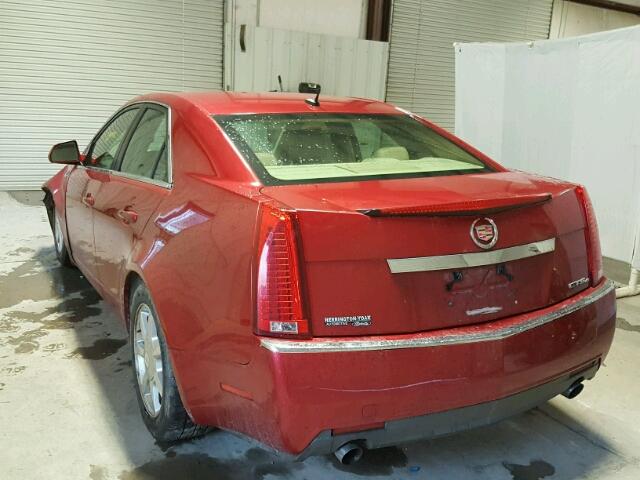 1G6DG577380155119 - 2008 CADILLAC CTS RED photo 3