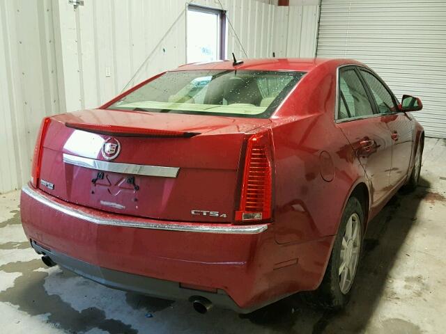 1G6DG577380155119 - 2008 CADILLAC CTS RED photo 4