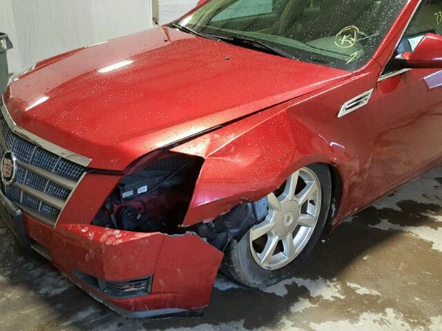 1G6DG577380155119 - 2008 CADILLAC CTS RED photo 9