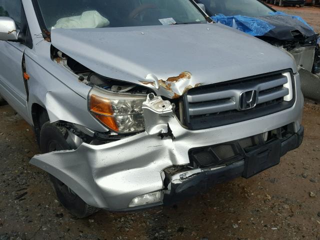 5FNYF28338B028951 - 2008 HONDA PILOT SE SILVER photo 9