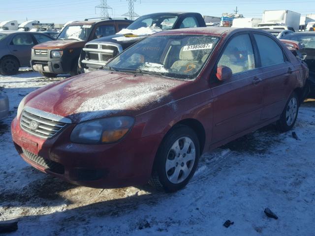 KNAFE221395590138 - 2009 KIA SPECTRA EX RED photo 2