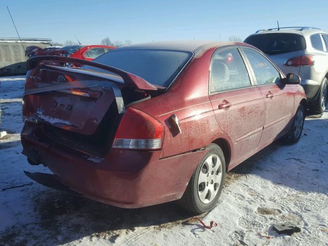 KNAFE221395590138 - 2009 KIA SPECTRA EX RED photo 4