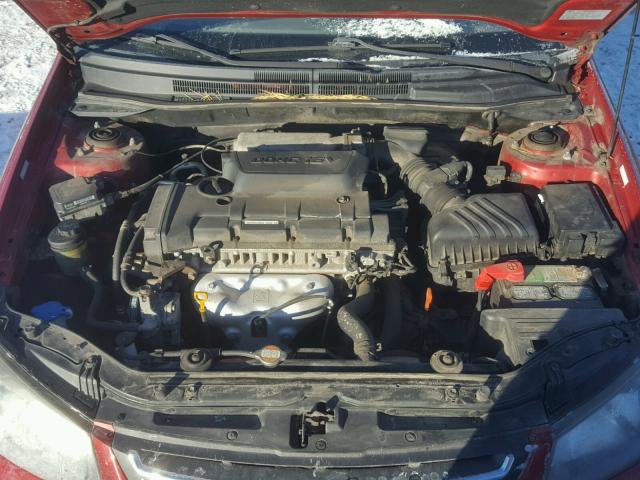 KNAFE221395590138 - 2009 KIA SPECTRA EX RED photo 7