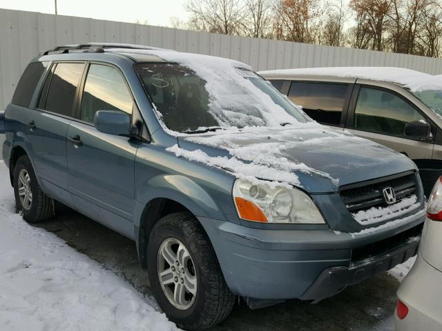 2HKYF18425H510908 - 2005 HONDA PILOT EX BLUE photo 1