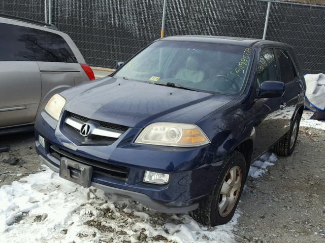 2HNYD18264H510108 - 2004 ACURA MDX BLUE photo 2