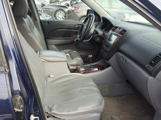 2HNYD18264H510108 - 2004 ACURA MDX BLUE photo 5