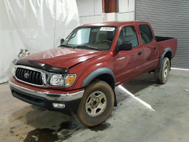 5TEGN92N42Z890583 - 2002 TOYOTA TACOMA DOU RED photo 2