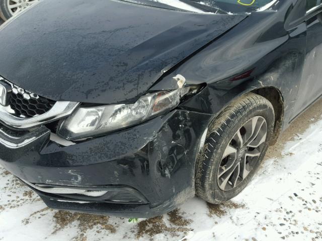 19XFB2F87DE049044 - 2013 HONDA CIVIC EX შავი ფოტო 9