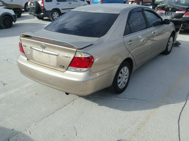 4T1BE32K95U513656 - 2005 TOYOTA CAMRY LE GOLD photo 4