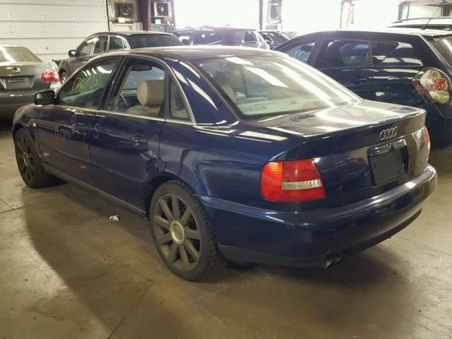 WAUDH68D41A002444 - 2001 AUDI A4 2.8 QUA BLUE photo 3