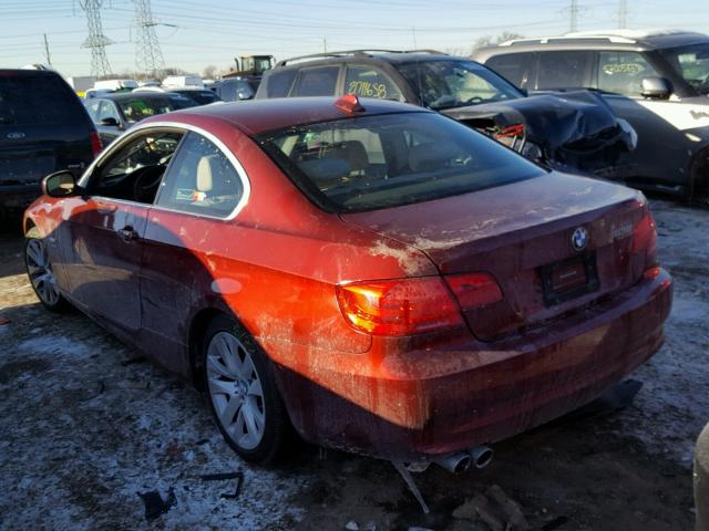 WBAKF3C57BE566661 - 2011 BMW 328 XI MAROON photo 3