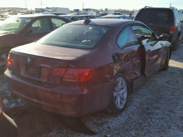 WBAKF3C57BE566661 - 2011 BMW 328 XI MAROON photo 4