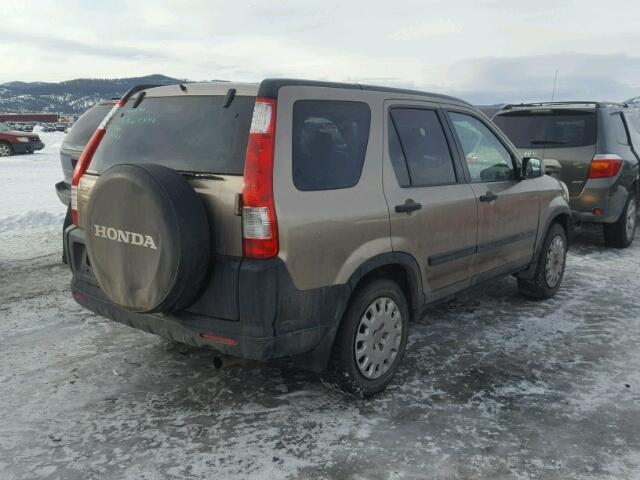 JHLRD77876C010972 - 2006 HONDA CR-V EX BROWN photo 4