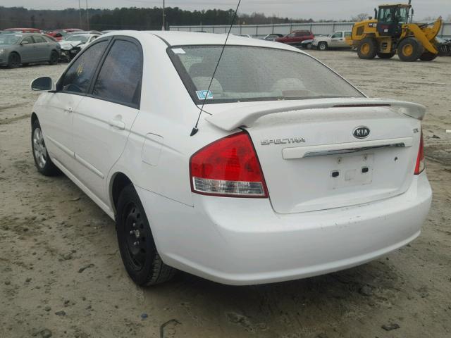 KNAFE121885526430 - 2008 KIA SPECTRA EX WHITE photo 3