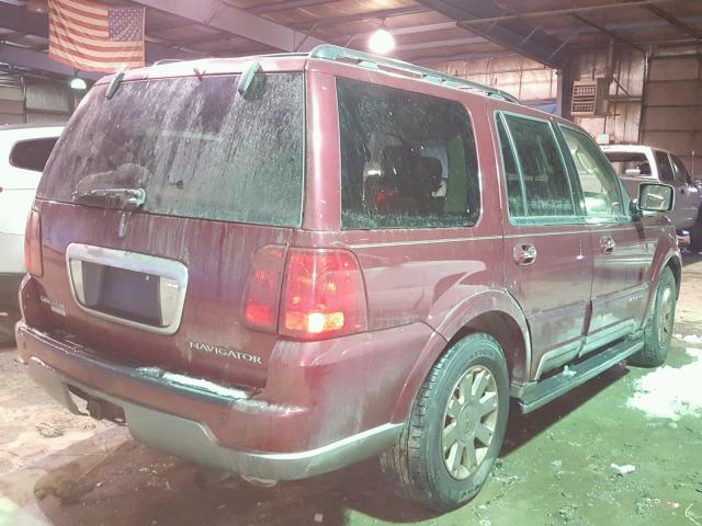 5LMFU28R34LJ18747 - 2004 LINCOLN NAVIGATOR წითელი ფოტო 4