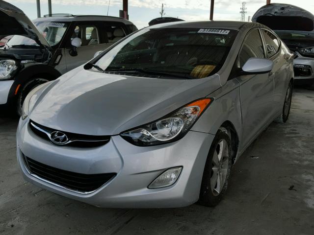 KMHDH4AE8CU209541 - 2012 HYUNDAI ELANTRA GL SILVER photo 2