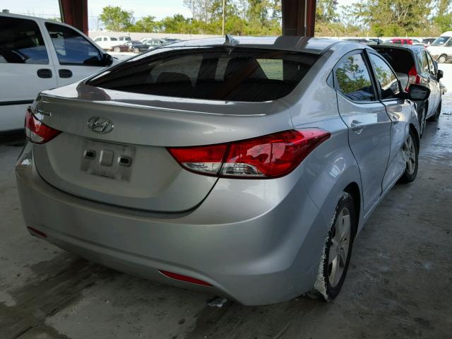 KMHDH4AE8CU209541 - 2012 HYUNDAI ELANTRA GL SILVER photo 4