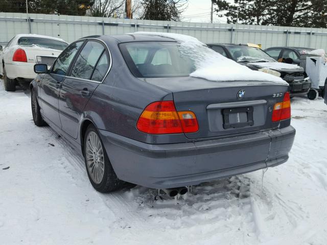 WBAEV53452KM18982 - 2002 BMW 330 I GRAY photo 3