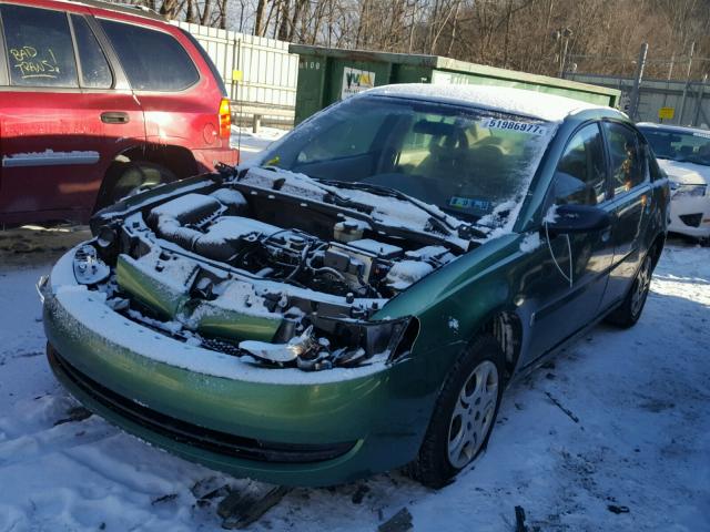 1G8AJ52F14Z111233 - 2004 SATURN ION LEVEL GREEN photo 2