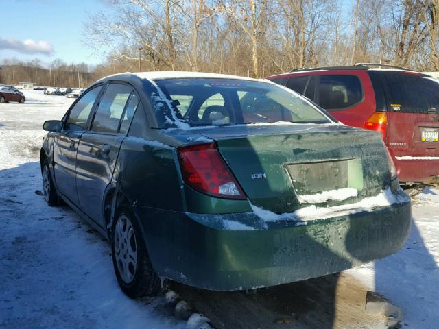 1G8AJ52F14Z111233 - 2004 SATURN ION LEVEL GREEN photo 3