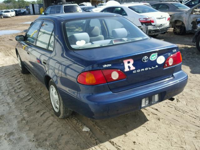 1NXBR12E51Z472763 - 2001 TOYOTA COROLLA CE BLUE photo 3