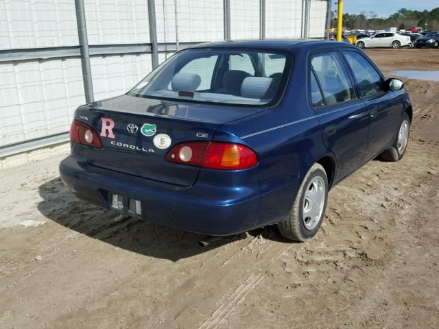 1NXBR12E51Z472763 - 2001 TOYOTA COROLLA CE BLUE photo 4