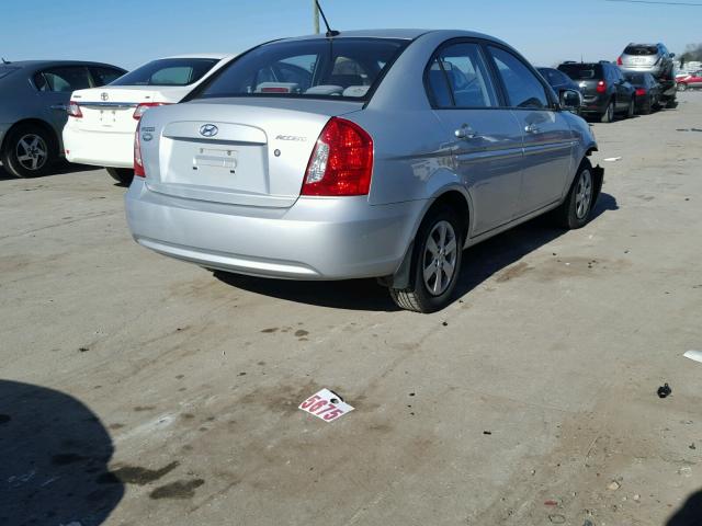 KMHCN4AC8AU469373 - 2010 HYUNDAI ACCENT GLS SILVER photo 4