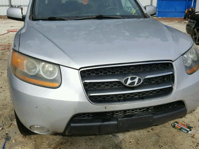 5NMSH13E48H133922 - 2008 HYUNDAI SANTA FE S SILVER photo 9